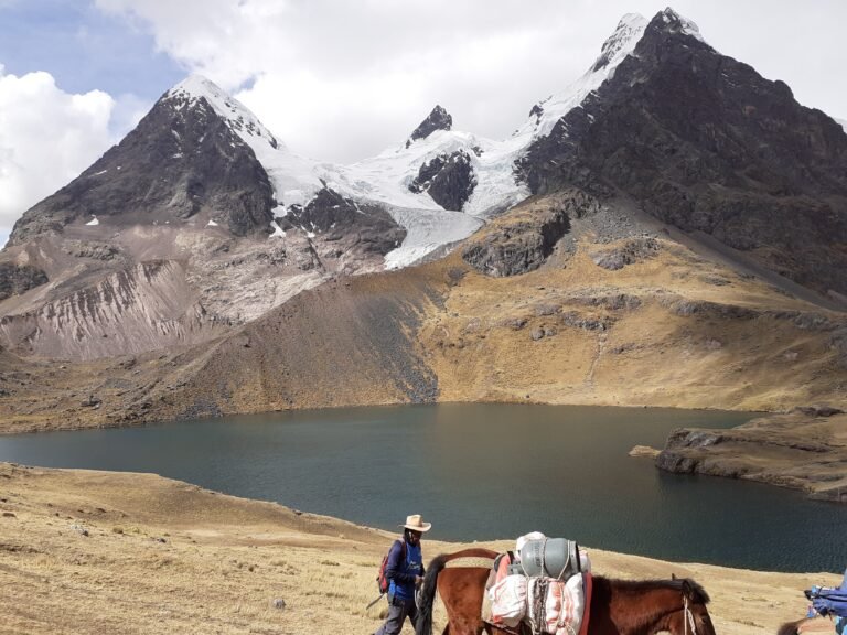 Ausangate Trek 4 Days – hikers walking through snowy trails in Peru