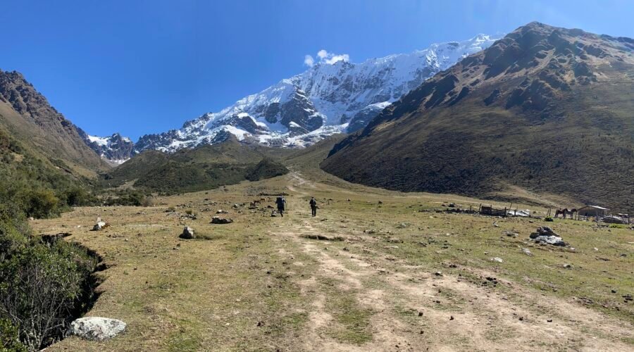 Salkantay Trek to Machu Picchu – hikers crossing Salkantay Pass 4,600m