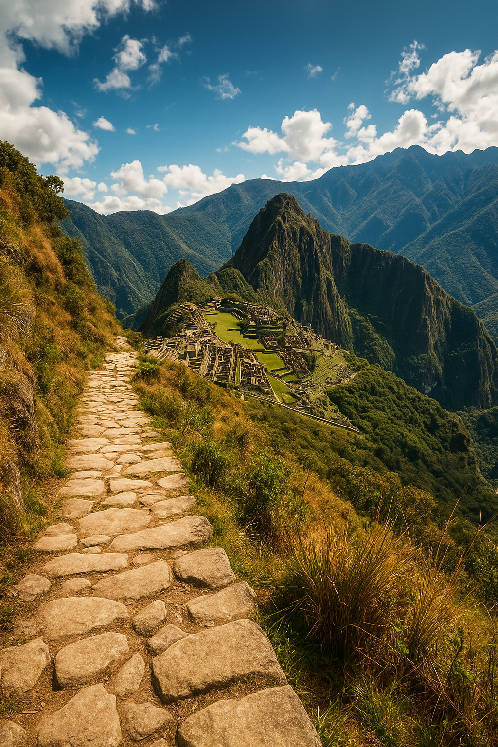 Inca Trail to Machu Picchu 2026 — stone pathways, high passes, and dramatic Andean cliffs.