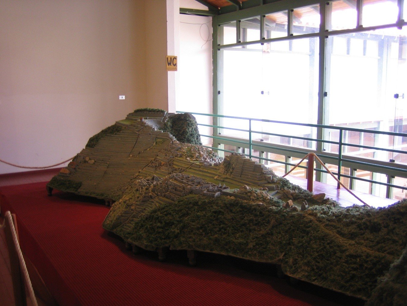 Machu Picchu model displayed inside the Inka Museum in Cusco, Peru.
