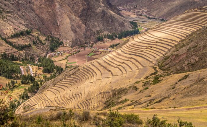 Guided visit to Pisac Ruins overlooking the Sacred Valley in Peru.