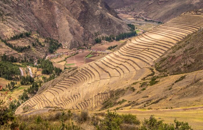Guided visit to Pisac Ruins overlooking the Sacred Valley in Peru.